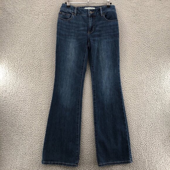 Chicos Jeans Women 00 US 2 Blue Platinum Denim Ultimate Fit Barely Flare Stretch - Picture 1 of 12